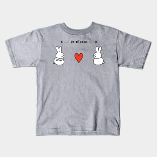 Bunny Rabbit Says Easter Social Distancing 2m Please Kids T-Shirt